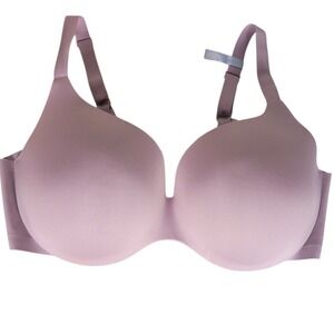 Ambrielle Everyday Lightly LinedT-Shirt Demi Bra Mauve Underwire 40DD 
D608